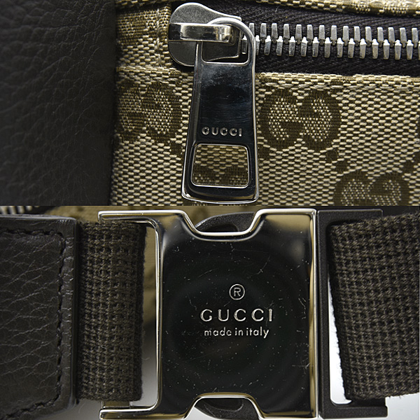 グッチ バッグ レディース メンズ ボディバッグ ベルトバッグ GGキャンバス ブラウン系 GUCCI 630915 中古