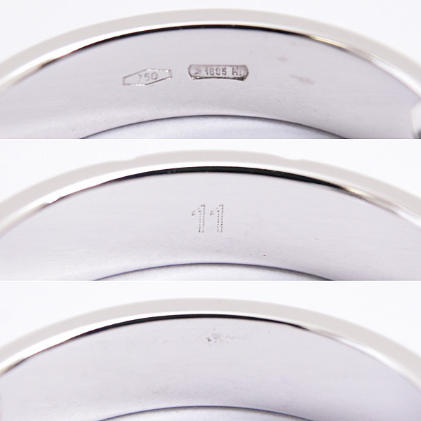 グッチ 指輪 レディース アイコン アモールリング ハート 10Pダイヤモンド 刻印サイズ11 実測10.5号 ホワイトゴールド GUCCI 750WG 中古