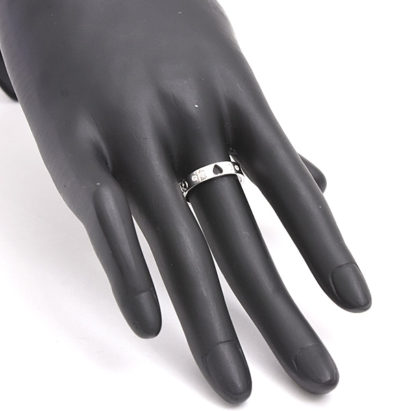 グッチ 指輪 レディース アイコン アモールリング ハート 10Pダイヤモンド 刻印サイズ11 実測10.5号 ホワイトゴールド GUCCI 750WG 中古