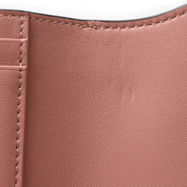 クリスチャンディオール 財布 レディース サドル ロータス コンパクトウォレット 三つ折り財布 ピンクベージュ カーフ Christian Dior 中古