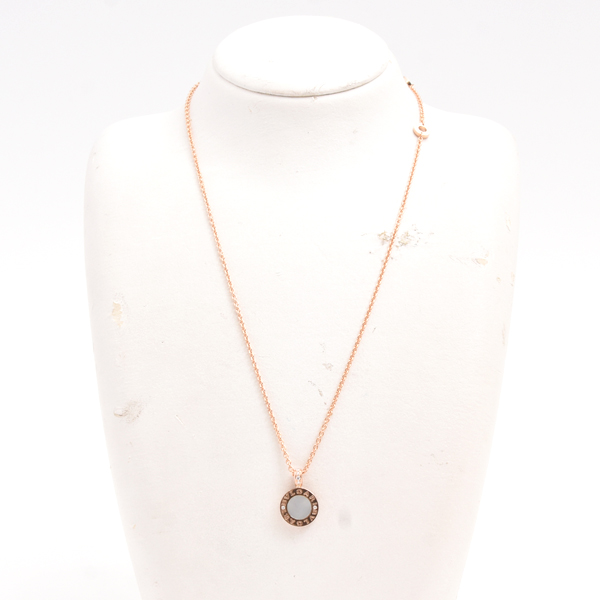 ブルガリ ネックレス レディース ブルガリブルガリ オニキス×シェル ダイヤ ネックレス ピンクゴールド BVLGARI 750PG 中古