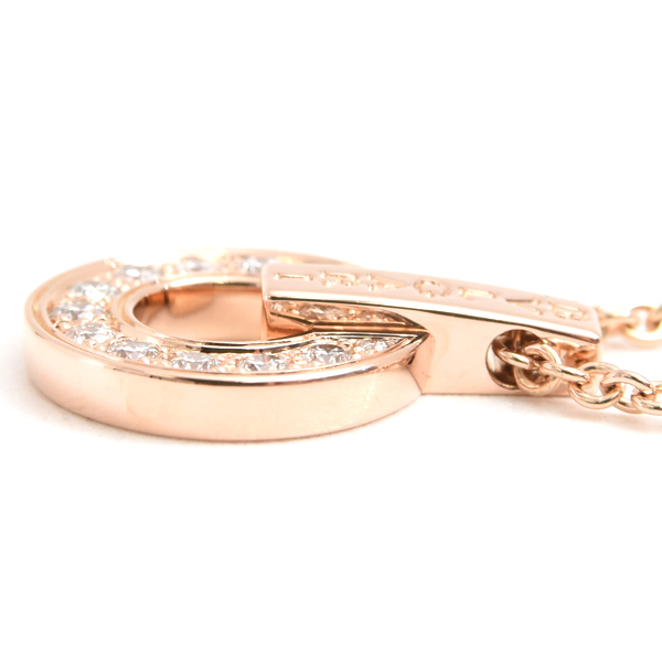 ブルガリ ネックレス レディース オープンワーク ダイヤ ネックレス ピンクゴールド BVLGARI 750PG 中古