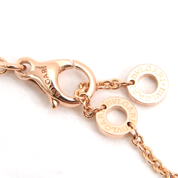ブルガリ ネックレス レディース オープンワーク ダイヤ ネックレス ピンクゴールド BVLGARI 750PG 中古