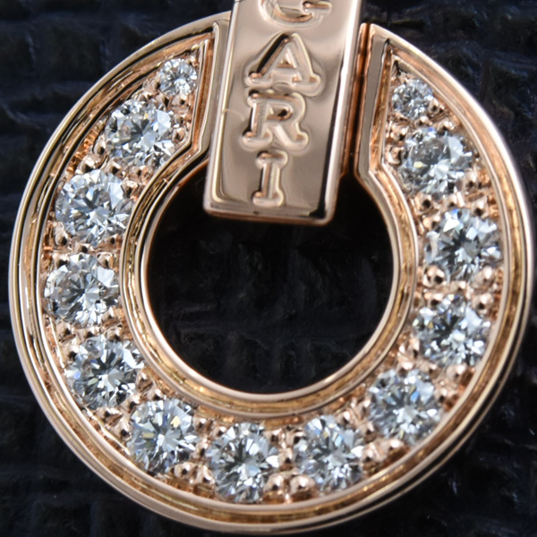 ブルガリ ネックレス レディース オープンワーク ダイヤ ネックレス ピンクゴールド BVLGARI 750PG 中古