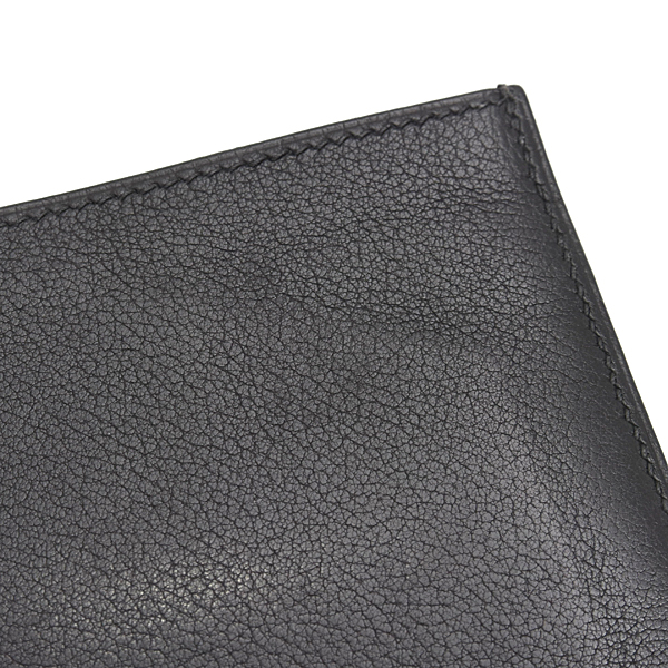 エルメス 財布 メンズ MC2 コペルニクス コンパクト 二つ折り 札入れ □H刻 ブラック HERMES エバーグレイン 中古