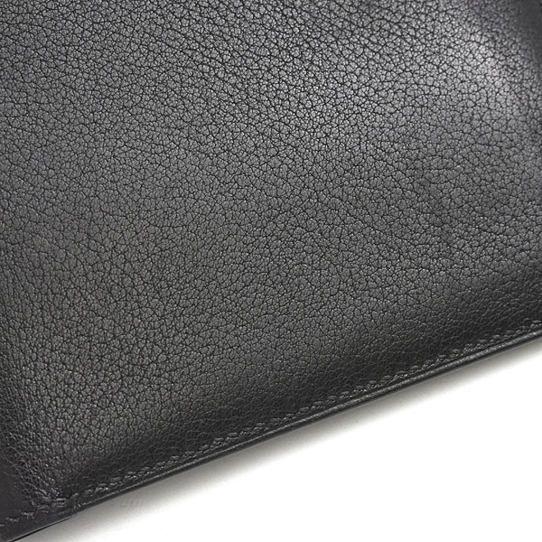 エルメス 財布 メンズ MC2 コペルニクス コンパクト 二つ折り 札入れ □H刻 ブラック HERMES エバーグレイン 中古