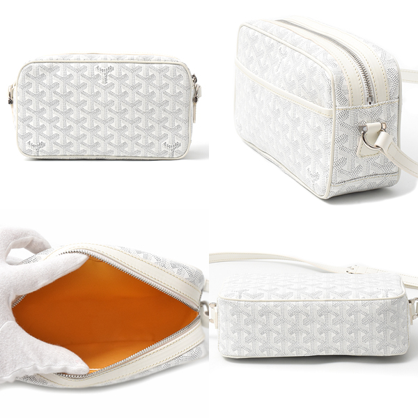 ゴヤール バッグ レディース ヘリンボーン カップヴェール PM ショルダーバッグ PVC ホワイト GOYARD CAPVE2PMLTY 中古