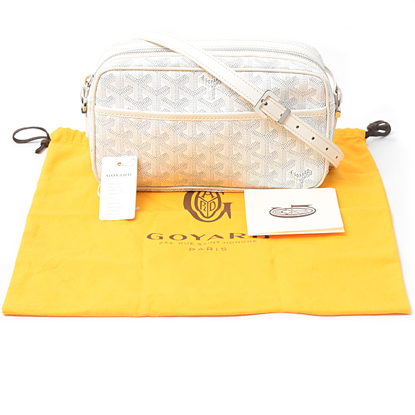 ゴヤール バッグ レディース ヘリンボーン カップヴェール PM ショルダーバッグ PVC ホワイト GOYARD CAPVE2PMLTY 中古