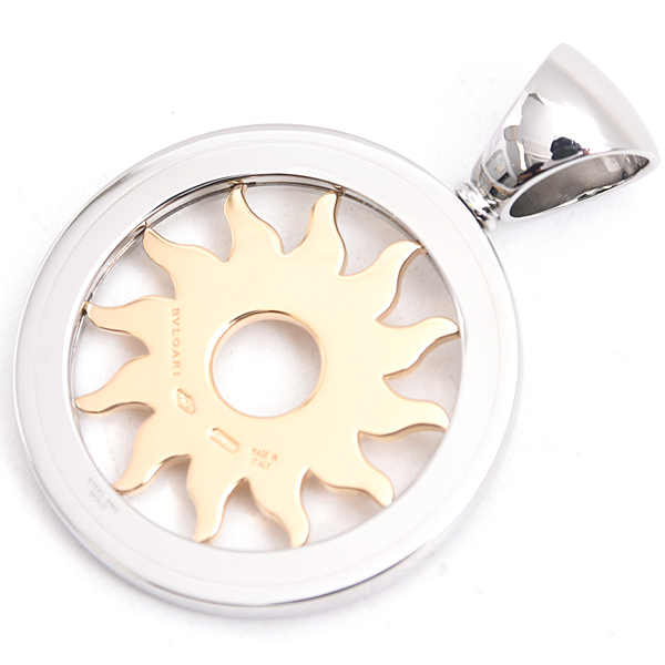 ブルガリ ペンダント メンズ トンドサン パヴェダイヤモンド ペンダントトップ ステンレス ゴールド BVLGARI SS×750YG 中古