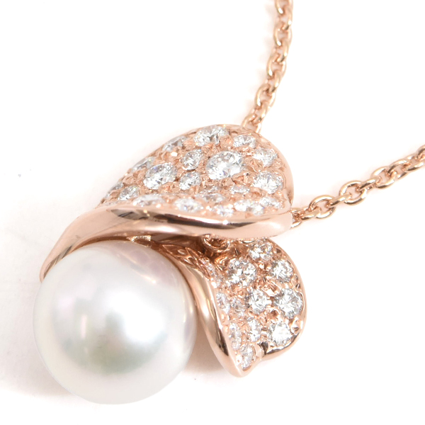 ミキモト ネックレス レディース レ ペタル プラス ヴァンドーム ネックレス ピンクゴールド MIKIMOTO 750PG 中古