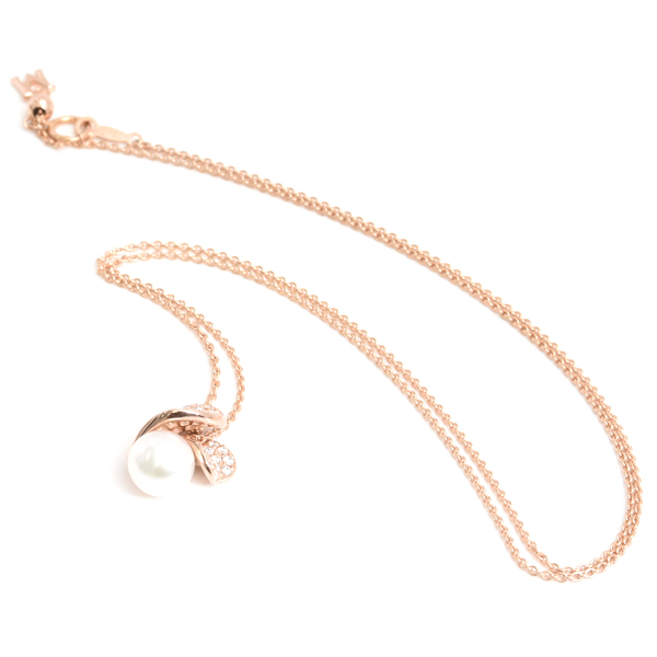 ミキモト ネックレス レディース レ ペタル プラス ヴァンドーム ネックレス ピンクゴールド MIKIMOTO 750PG 中古
