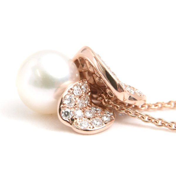 ミキモト ネックレス レディース レ ペタル プラス ヴァンドーム ネックレス ピンクゴールド MIKIMOTO 750PG 中古