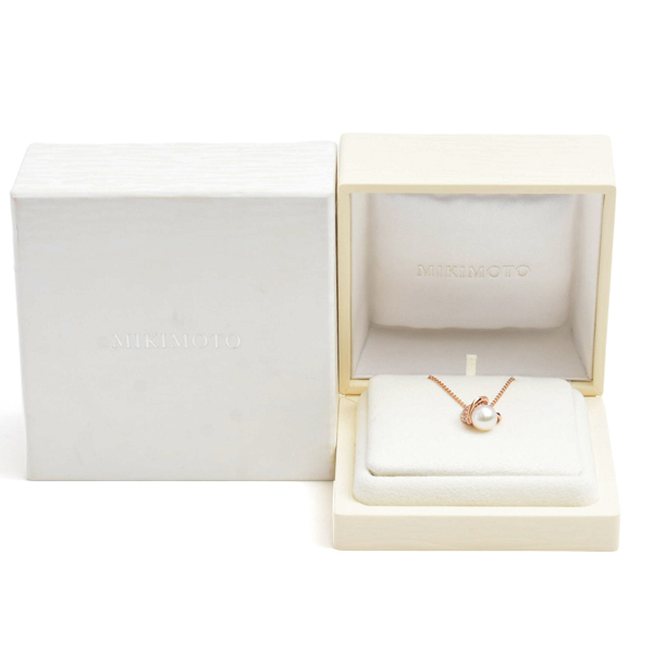 ミキモト ネックレス レディース レ ペタル プラス ヴァンドーム ネックレス ピンクゴールド MIKIMOTO 750PG 中古