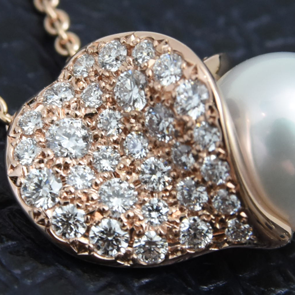 ミキモト ネックレス レディース レ ペタル プラス ヴァンドーム ネックレス ピンクゴールド MIKIMOTO 750PG 中古