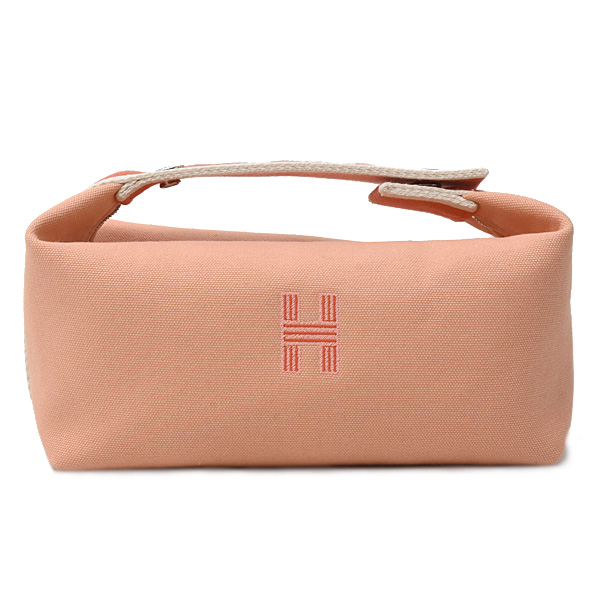 エルメス バッグ ユニセックス ブリッドアブラックPM ハンドバッグ ポーチ 小物入れ コットン ピンク系 HERMES 中古