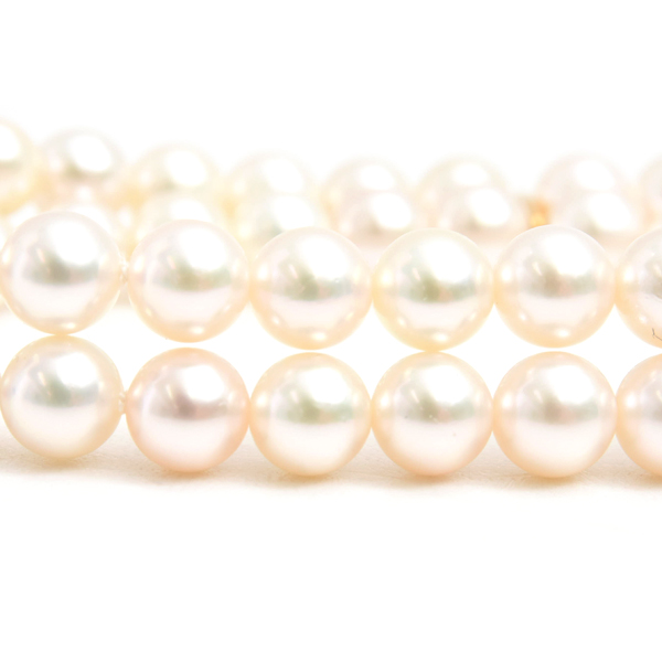 ミキモト ブレス レディース 2連 パール ブレスレット 7.5mm～7.9mm珠 ゴールド MIKIMOTO K18 中古
