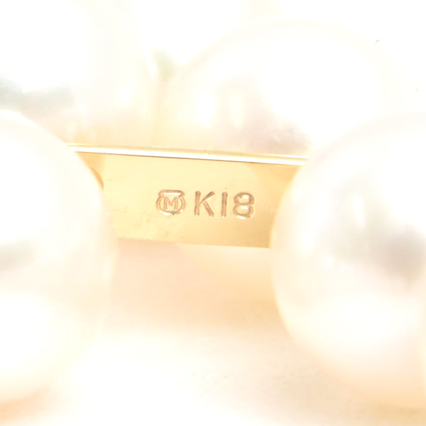 ミキモト ブレス レディース 2連 パール ブレスレット 7.5mm～7.9mm珠 ゴールド MIKIMOTO K18 中古