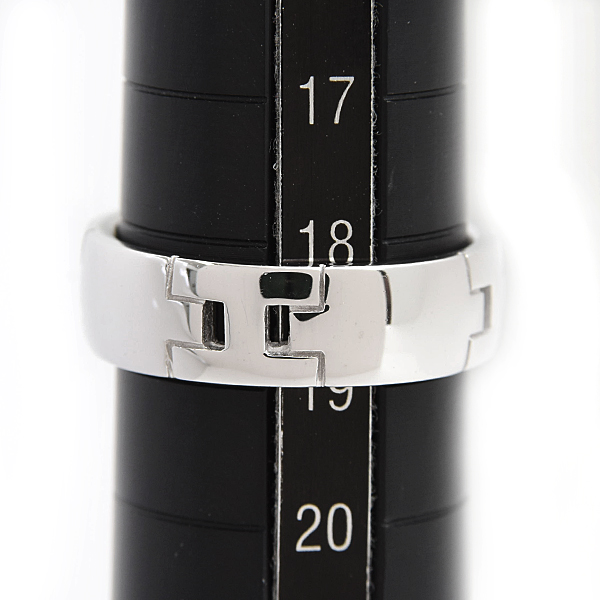 エルメス 指輪 メンズ ヘラクレス リング 刻印サイズ59 実測18.5号程度 幅6.4mm ホワイトゴールド 750WG K18WG HERMES 中古