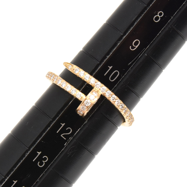 カルティエ 指輪 レディース ジュストアンクル SM ダイヤ リング 52号 ピンクゴールド Cartier 750PG 中古