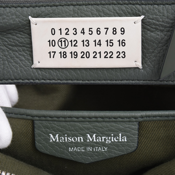 メゾンマルジェラ バッグ メンズ レディーズ 5AC ショルダーバッグ ハンドバッグ レザー グリーン Maison Margiela SB1WG003 中古