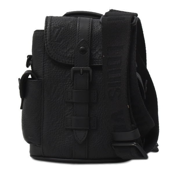 ルイヴィトン バッグ メンズ ナノ クリストファー ショルダーバッグ 2WAY トリヨンレザー ノワール Louis Vuitton M83164 中古