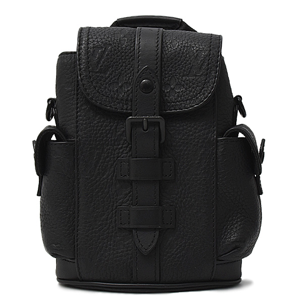 ルイヴィトン バッグ メンズ ナノ クリストファー ショルダーバッグ 2WAY トリヨンレザー ノワール Louis Vuitton M83164 中古
