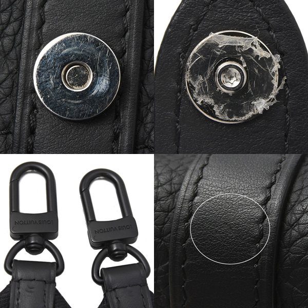 ルイヴィトン バッグ メンズ ナノ クリストファー ショルダーバッグ 2WAY トリヨンレザー ノワール Louis Vuitton M83164 中古