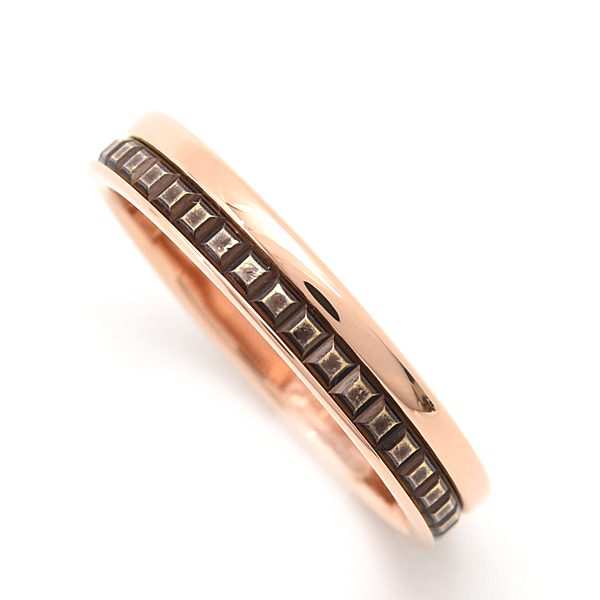 ブシュロン 指輪 メンズ キャトル クラシック ハーフ リング 58号 実寸17.5号 ピンクゴールド BOUCHERON 750PG×PVD 中古