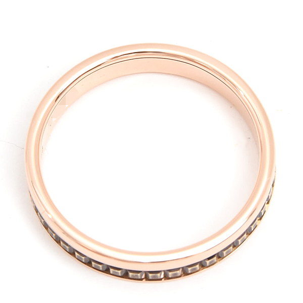ブシュロン 指輪 メンズ キャトル クラシック ハーフ リング 58号 実寸17.5号 ピンクゴールド BOUCHERON 750PG×PVD 中古