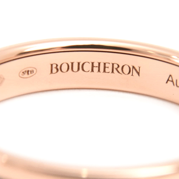 ブシュロン 指輪 メンズ キャトル クラシック ハーフ リング 58号 実寸17.5号 ピンクゴールド BOUCHERON 750PG×PVD 中古