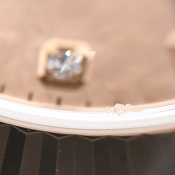 ロレックス 時計 レディース デイトジャスト 10Pダイヤ D番 自動巻 ゴールドダスト シェル文字盤 SS×PG ROLEX 179171NG 中古