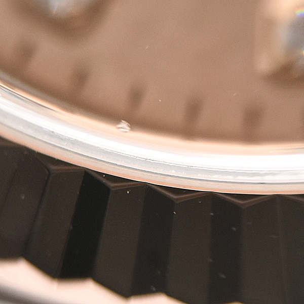 ロレックス 時計 レディース デイトジャスト 10Pダイヤ D番 自動巻 ゴールドダスト シェル文字盤 SS×PG ROLEX 179171NG 中古