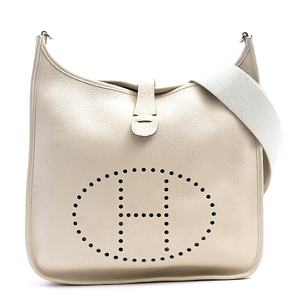 エルメス バッグ レディース エヴリン3 GM ショルダーバッグ トリヨンクレマンス オフホワイト HERMES Y刻印 中古