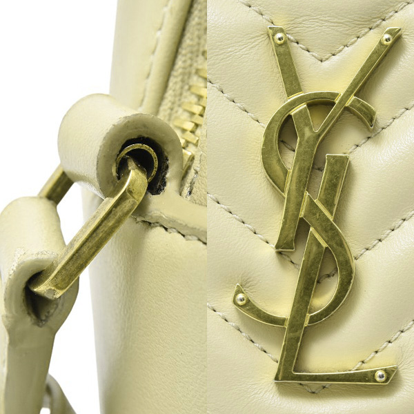 サンローラン バッグ レディース ルー カメラバッグ ショルダーバッグ カサンドラ レザー ベージュ SAINT LAURENT 574494 中古