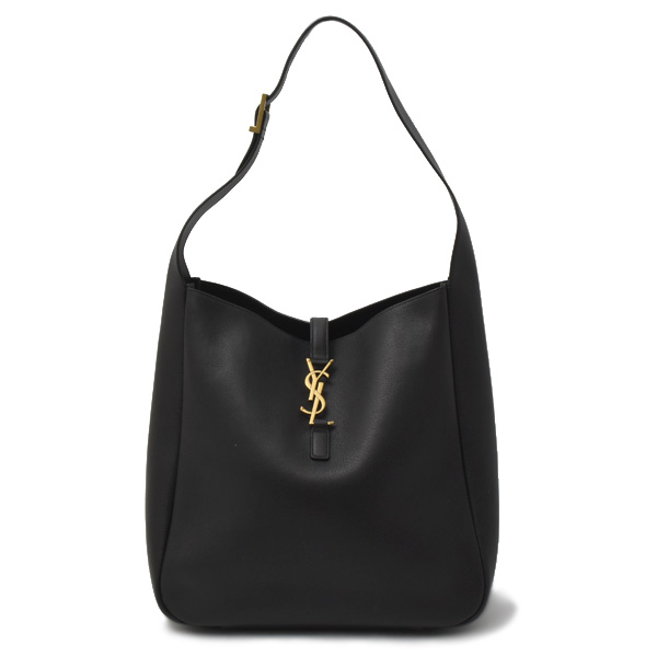 サンローラン バッグ レディース LE 5 A 7 ソフト ラージ トートバッグ グレインレザー ブラック SAINT LAURENT 中古