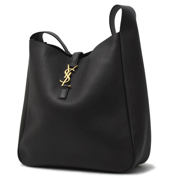 サンローラン バッグ レディース LE 5 A 7 ソフト ラージ トートバッグ グレインレザー ブラック SAINT LAURENT 中古