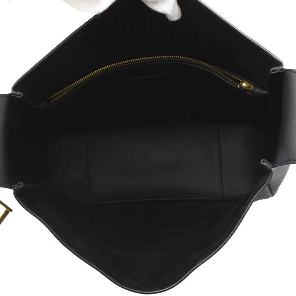 サンローラン バッグ レディース LE 5 A 7 ソフト ラージ トートバッグ グレインレザー ブラック SAINT LAURENT 中古