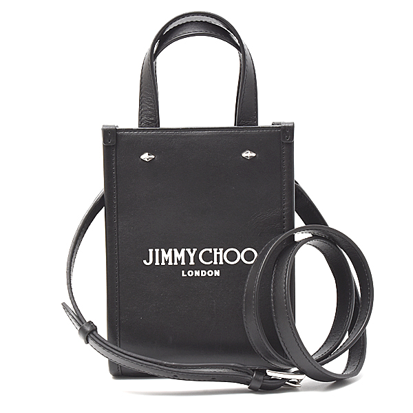 ジミーチュウ バッグ レディース 2WAYトートバッグ MINI N/S TOTE レザー ブラック JIMMY CHOO 中古