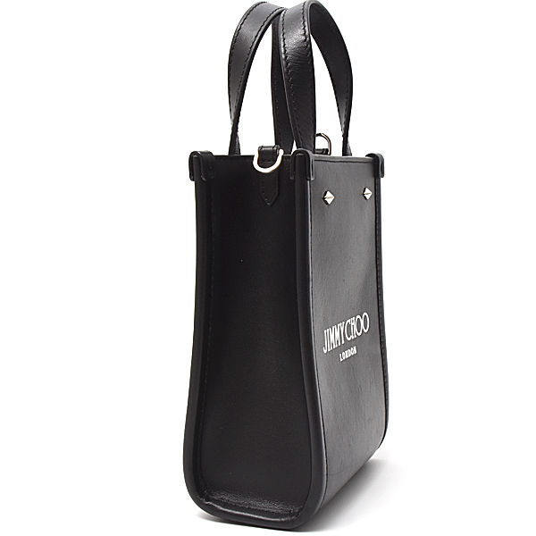 ジミーチュウ バッグ レディース 2WAYトートバッグ MINI N/S TOTE レザー ブラック JIMMY CHOO 中古
