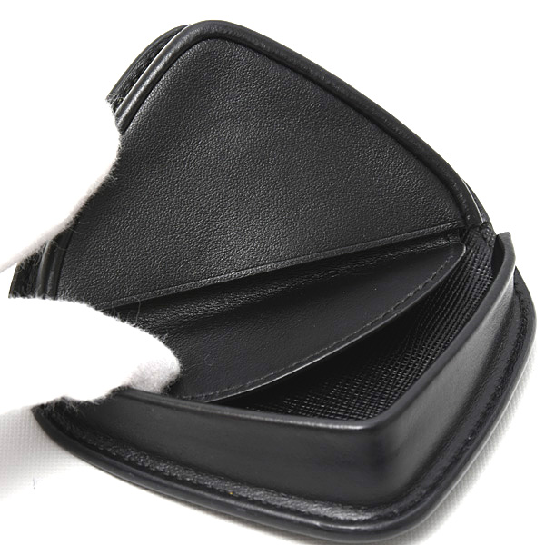プラダ 財布 メンズ トライアングル コインケース サフィアーノレザー NERO PRADA 2MM004 中古