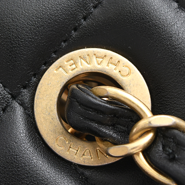 シャネル バッグ レディース マトラッセ チェーントート ショッピングバッグ カーフスキン ランダム ブラック CHANEL 中古