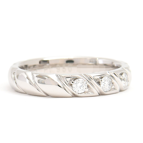 ショーメ 指輪 レディース トルサード 7Pダイヤ マリッジ リング 9号 プラチナ CHAUMET PT950 中古