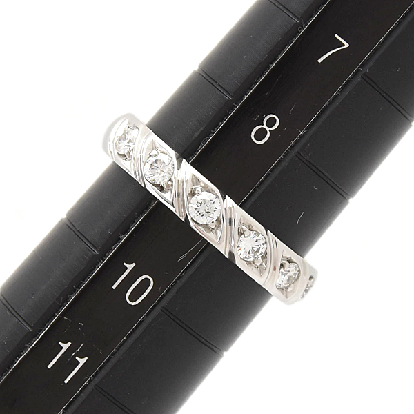 ショーメ 指輪 レディース トルサード 7Pダイヤ マリッジ リング 9号 プラチナ CHAUMET PT950 中古