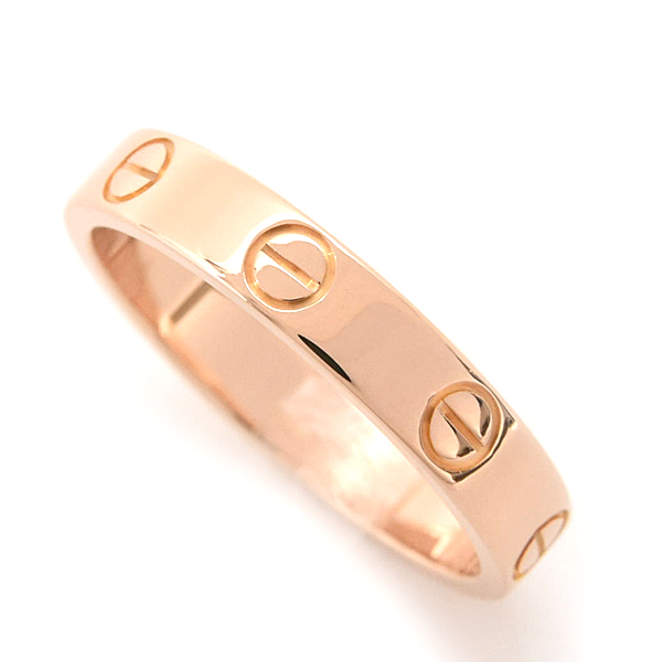 カルティエ 指輪　レディース ミニラブ リング 53号 実寸13号弱 ピンクゴールド Cartier 750PG 中古