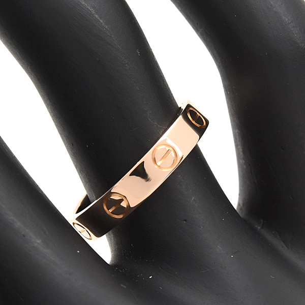 カルティエ 指輪　レディース ミニラブ リング 53号 実寸13号弱 ピンクゴールド Cartier 750PG 中古