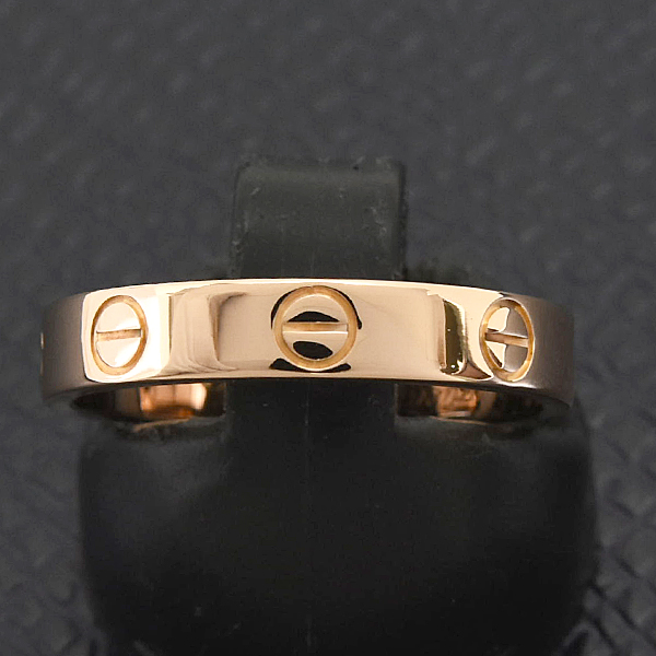 カルティエ 指輪　レディース ミニラブ リング 53号 実寸13号弱 ピンクゴールド Cartier 750PG 中古