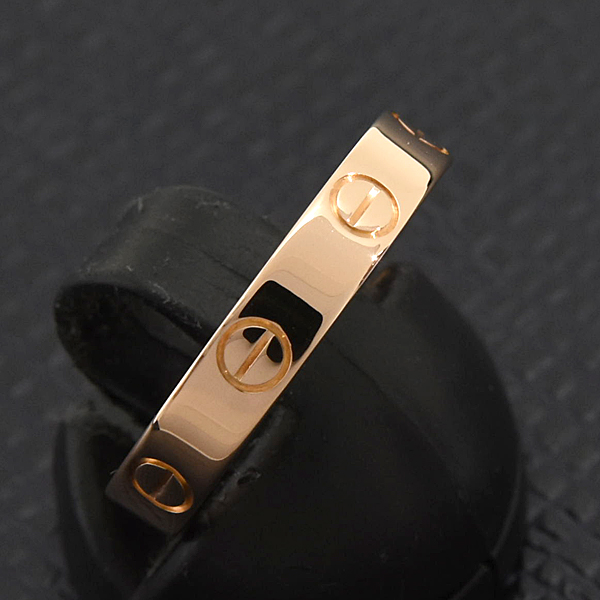 カルティエ 指輪　レディース ミニラブ リング 53号 実寸13号弱 ピンクゴールド Cartier 750PG 中古