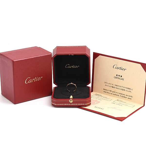 カルティエ 指輪　レディース ミニラブ リング 53号 実寸13号弱 ピンクゴールド Cartier 750PG 中古