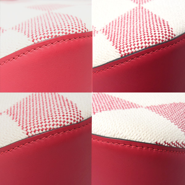 エルメス バッグ レディース H アンビエ 27 ハンドバッグ トワルアッシュ×スイフト フランボワーズ HERMES 中古