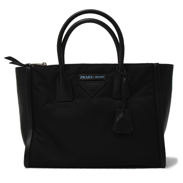 プラダ バッグ レディース 2WAY トート ショルダーバッグ ナイロン ブラック PRADA 1BA183 中古
